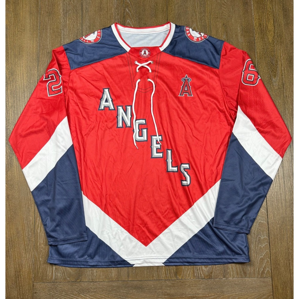 2026 Los Angeles Angels Hockey Jersey 2XL Stadium Giveaway #26 Red MLB 3161